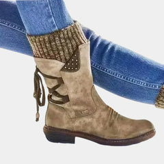 Tess | Elegante und lässige Sommerstiefel in Khaki