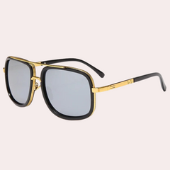 Stilvolle polarisierte Sonnenbrille für Herren | UV-Schutz in Silber