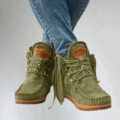 Orina - gepolsterte orthopädische Stiefel in Grün