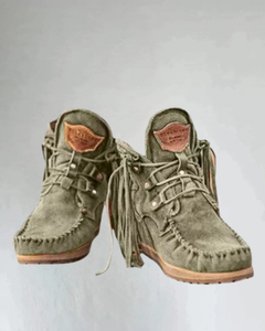 Orina - gepolsterte orthopädische Stiefel in Hellgrün