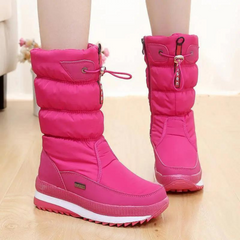 Warme Winterstiefel für Damen in Rosa