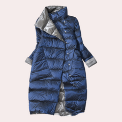 Gepolsterte Winterjacke für Frauen in Blau