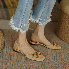 Roxane - geschlossene Damen-Sandalen perfekt für den Sommer in Beige