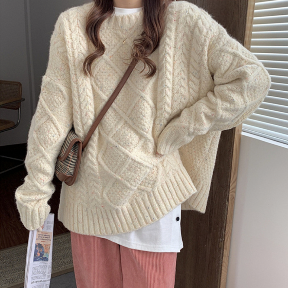 Magnolia - Grobstrickpullover - Zopfmuster