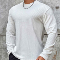 Sportlicher Herren Fitness Pullover in Weiß