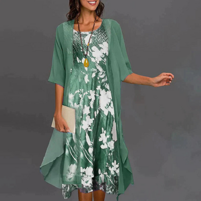 Cäcilia – Damen Kleid mit Blumenmuster und Blazer