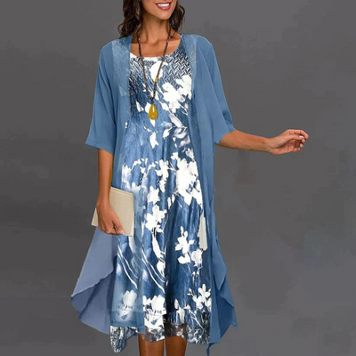 Cäcilia – Damen Kleid mit Blumenmuster und Blazer