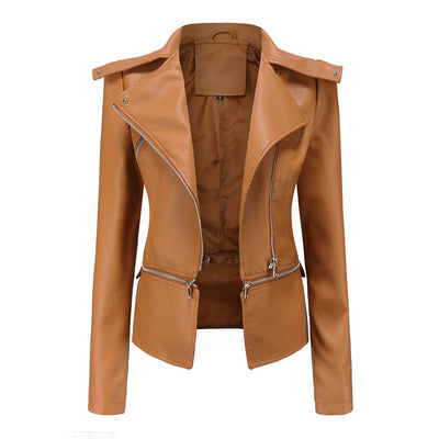 Schlanke Passform Bikerjacke für Damen | Lässig