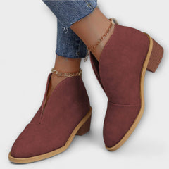 Zoe – Elegante Stiefeletten für jeden Tag in Weinrot