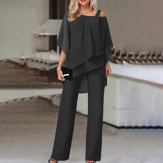Alaine –  Elegantes zweiteiliges Chiffon-Set