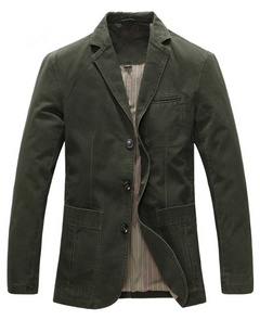 Ralphmattew Lässiger Baumwoll-Blazer in JÄGERGRÜN