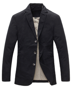 Ralphmattew Lässiger Baumwoll-Blazer in SCHWARZ