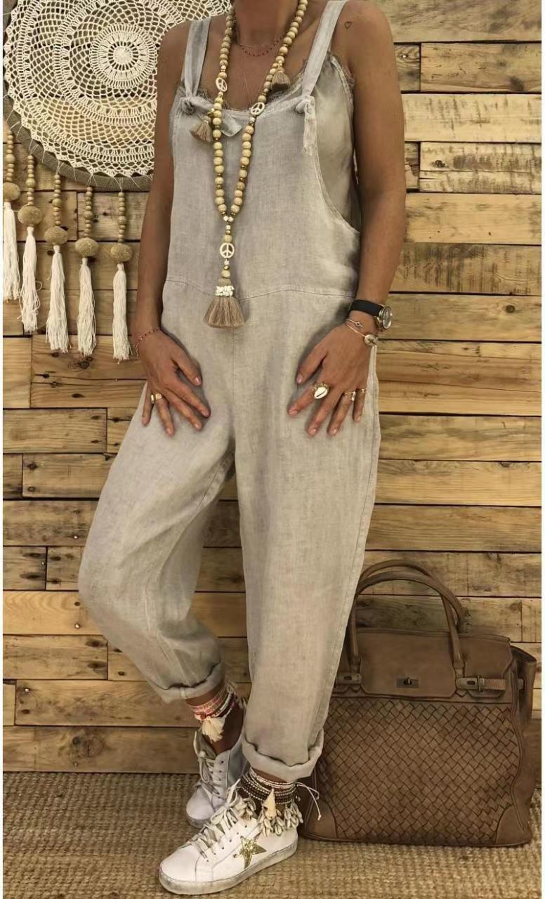 Charlotte- Cooler böhmischer Leinen Overall