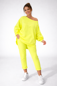 Nessa - federleichtes Loungewear-Set in Gelb