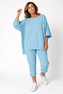 Nessa - federleichtes Loungewear-Set in Hellblau