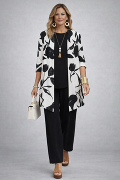 Etheline | Elegantes 3-teiliges Casual-Set in Schwarz