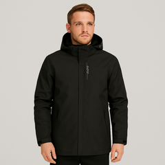 Fabian | Herren-Windjacke mit Kapuze in Schwarz