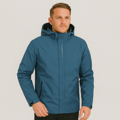 Fabian | Herren-Windjacke mit Kapuze in Meeresblau