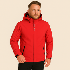 Fabian | Herren-Windjacke mit Kapuze in Rot