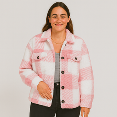 Clara | Stilvolle Strickjacke für Damen mit Knöpfen in Rosa