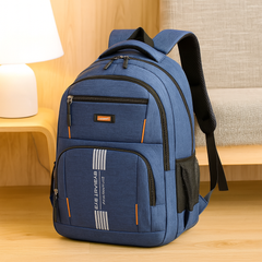Herrenrucksack mit großem Fassungsvermögen – Stylische Reisetasche mit Laptopfach und mehreren Taschen in Blau
