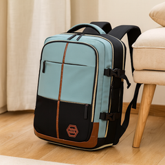 Reisetasche – Einfarbig, verstellbarer Riemen, Reißverschluss, Polyesterfutter in Grasgrün