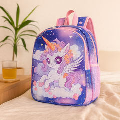 2025 Prinzessinnen-Rucksack für Mädchen – Leichte, faltbare Tasche mit süßem Wolken-Design in Marineblau