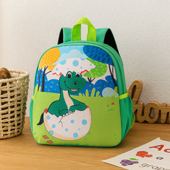 Trendiger Schulrucksack für Kinder – Cooler Dinosaurier-Print, leicht & robust in Grüner Dinosaurier