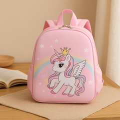 Trendiger Schulrucksack für Kinder – Cooler Dinosaurier-Print, leicht & robust in Rosa Einhorn
