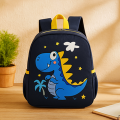 Trendiger Schulrucksack für Kinder – Cooler Dinosaurier-Print, leicht & robust in Blauer Dinosaurier