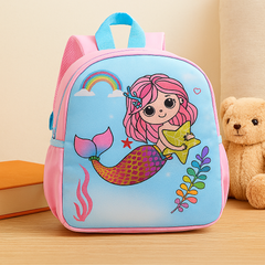 Trendiger Schulrucksack für Kinder – Cooler Dinosaurier-Print, leicht & robust in Meerjungfrau