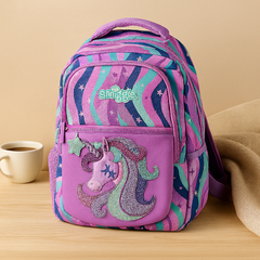 Süßer Rucksack mit Cartoon-Katze und Panda – Kinder-Schultasche für Mädchen mit gepolsterten Trägern in Einhorn