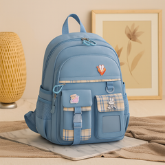 Ultraleichter Schulrucksack für Mädchen – Ridge Design Kids School Bag in Blau
