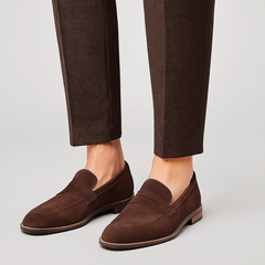 Jameson Wildleder-Loafer für Herren – Weiche Slip-On-Freizeitschuhe in Dunkelbraun