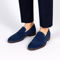 Jameson Wildleder-Loafer für Herren – Weiche Slip-On-Freizeitschuhe in Königsblau