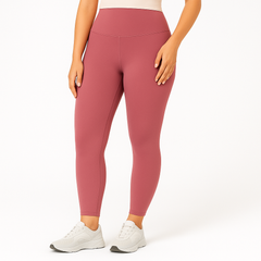 Yoga-Leggings mit hohem Bund für Damen – schweißableitende und dehnbare Sportbekleidung in Lila