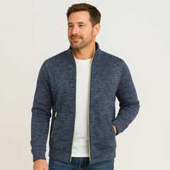 Caleb Eleganter Stretch-Cardigan in Marineblau