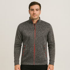 Caleb Eleganter Stretch-Cardigan in Dunkelgrau