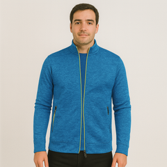 Caleb Eleganter Stretch-Cardigan in Himmelblau