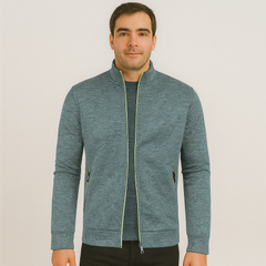 Caleb Eleganter Stretch-Cardigan in Meerblau