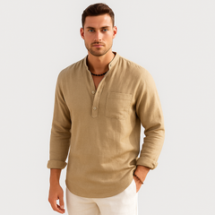 Lendon - Elegantes Leinenhemd für Herren - Sommer Chic in Beige