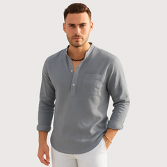 Lendon - Elegantes Leinenhemd für Herren - Sommer Chic in Grau