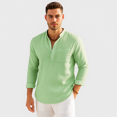 Lendon - Elegantes Leinenhemd für Herren - Sommer Chic in Hellgrün