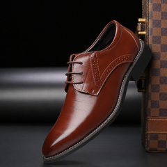 Victor | Herren Elegante Brogue Schnürschuhe in Rot