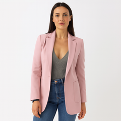 Damen Longblazer – Eleganter Blazer für Stilvolle Outfits in Rosa