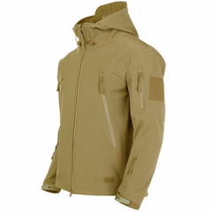 Herrenjacke mit Kapuze – Militärjacke für Outdoor-Aktivitäten in Khaki