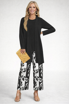 Petralyn - Dreiteiliges Soft-Touch-Layering-Set in Schwarz