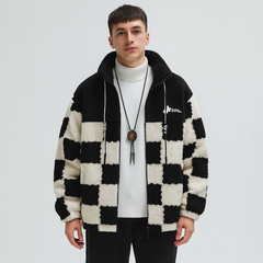 Magnus | Unisex-Wintermantel aus Lammwolle mit Fleecefutter in Schwarz