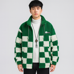 Magnus | Unisex-Wintermantel aus Lammwolle mit Fleecefutter in Grün