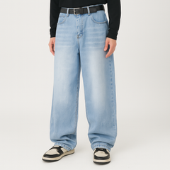 4Legend – Herren Flare Jeans – Lässiger Streetstyle, Taschen, reifer Look in Hellblau